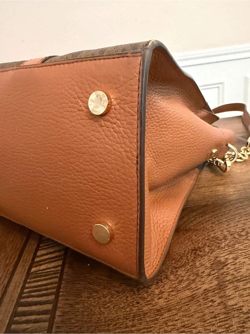 Michael Kors Nouveau Hamilton Satchel Handbag CrossbodyPurse Bag Women Brown
